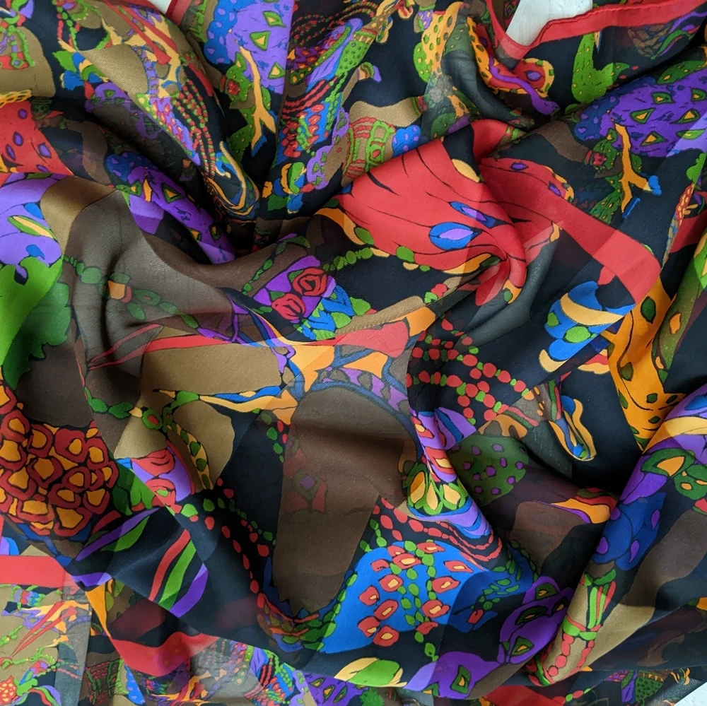 LIVE SHOW ITEM 💥 Yves Saint Laurent silk scarf - Picture 7 of 7